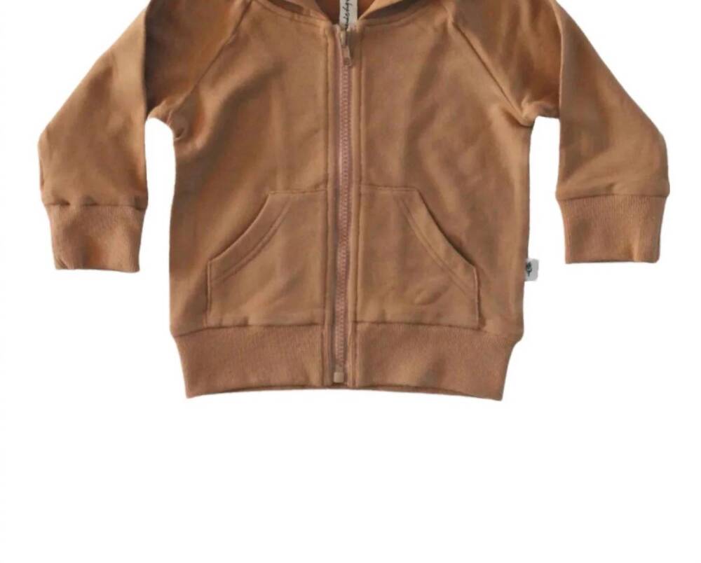 NEW BABYSPROUTS kid's butterscotch zip hoodie in tan